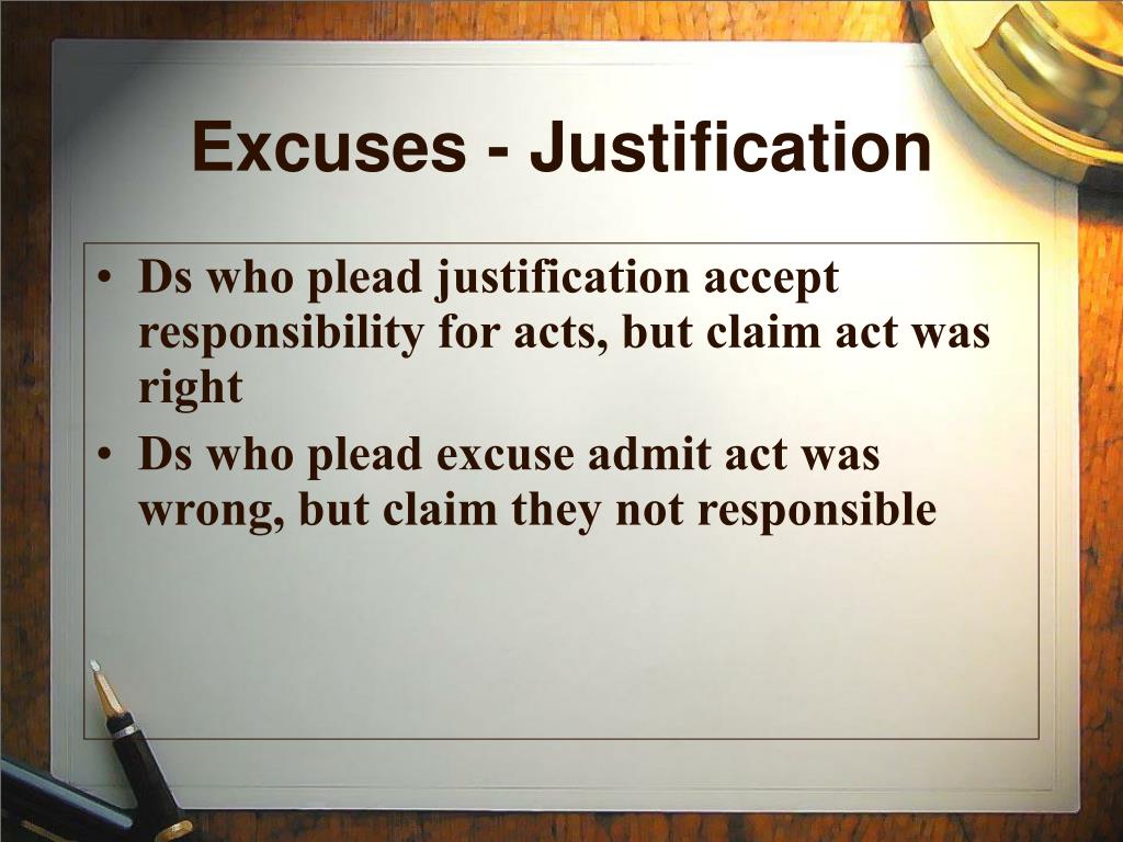 what is justification in criminal law