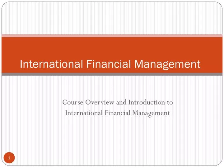 international financial management n.