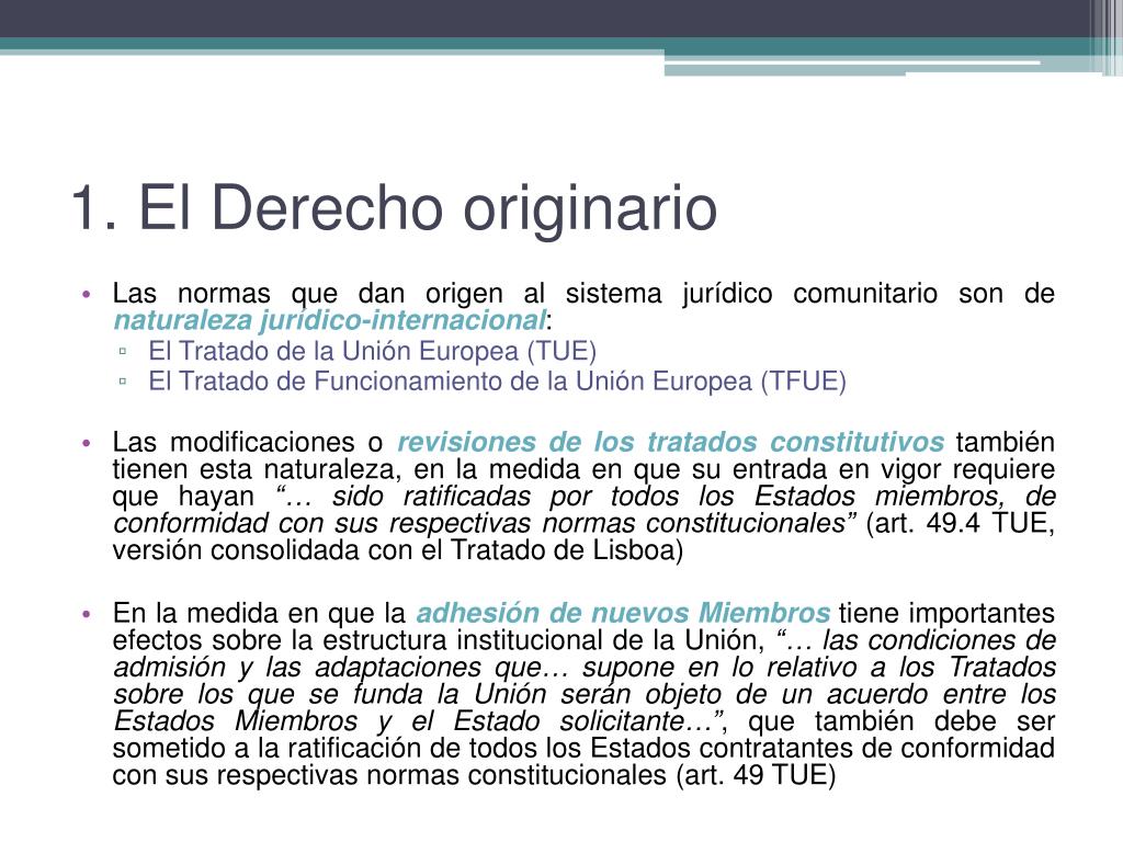 PPT - FUENTES DEL DERECHO DE LA UE PowerPoint Presentation, free download -  ID:287059