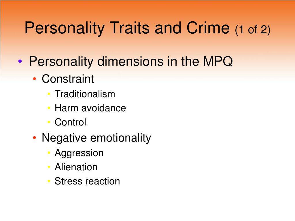 personality types criminals