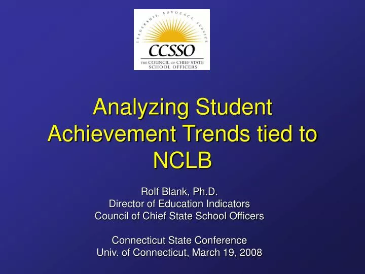 analyzing student achievement trends tied to nclb n.