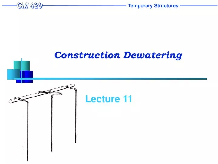 construction dewatering n.