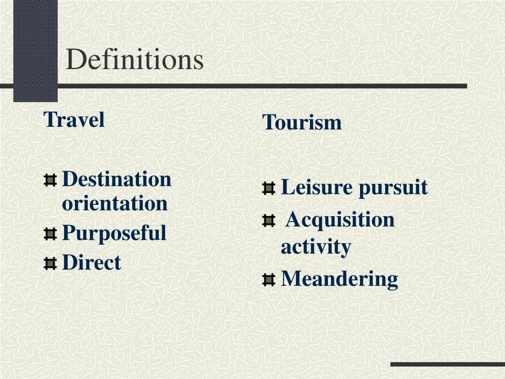 travel preferences meaning