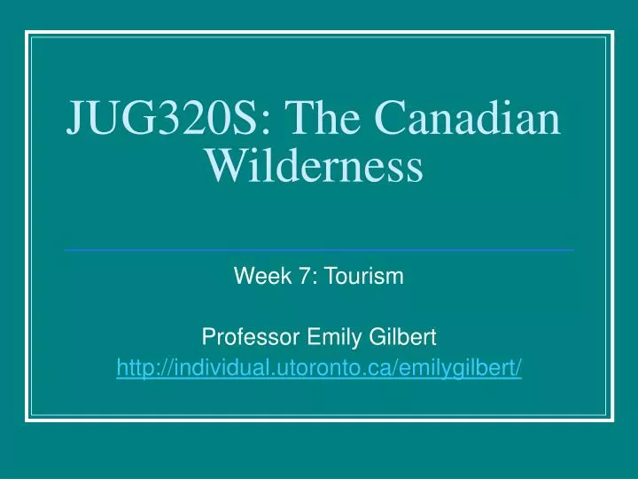 jug320s the canadian wilderness n.