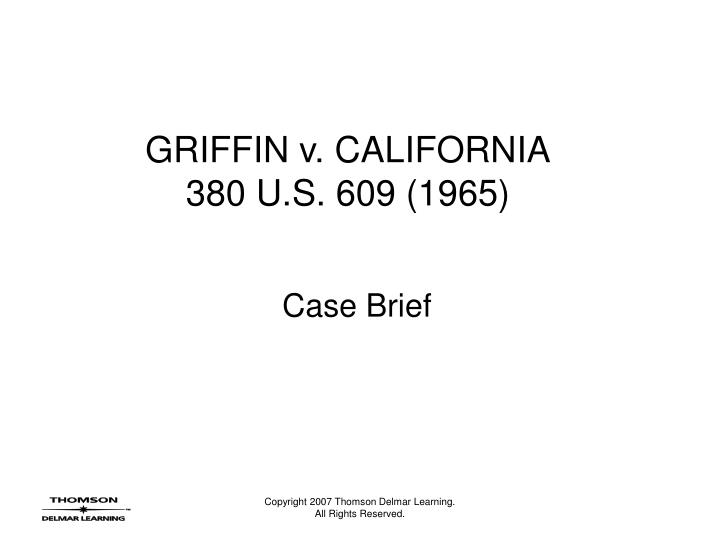 griffin v california 380 u s 609 1965 n.