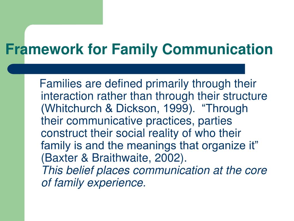 essay about communication in family