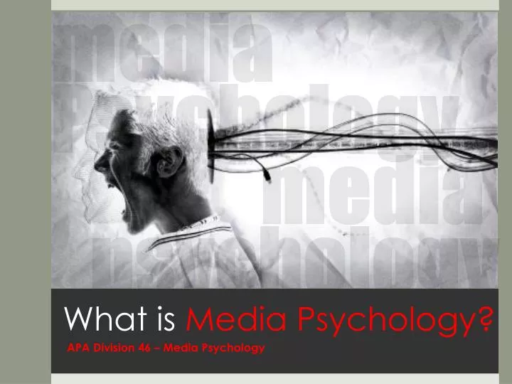 what is media psychology n.