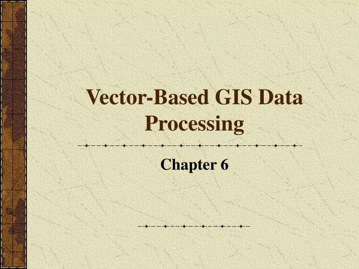vector based gis data processing n.