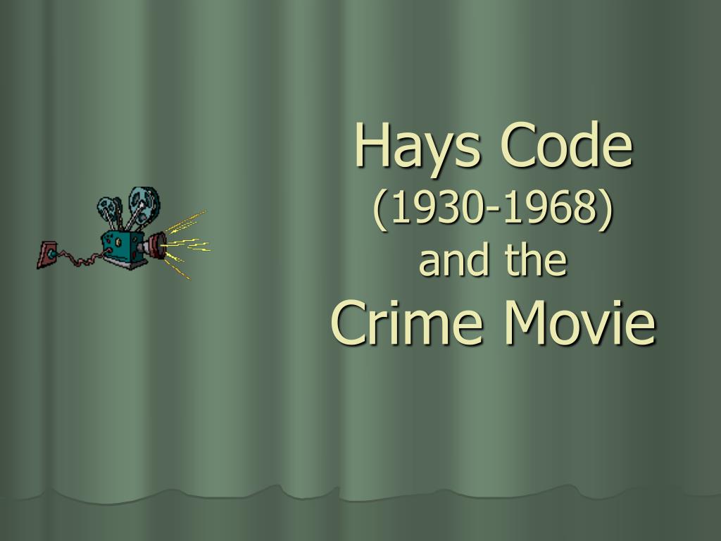 hays code of 1930