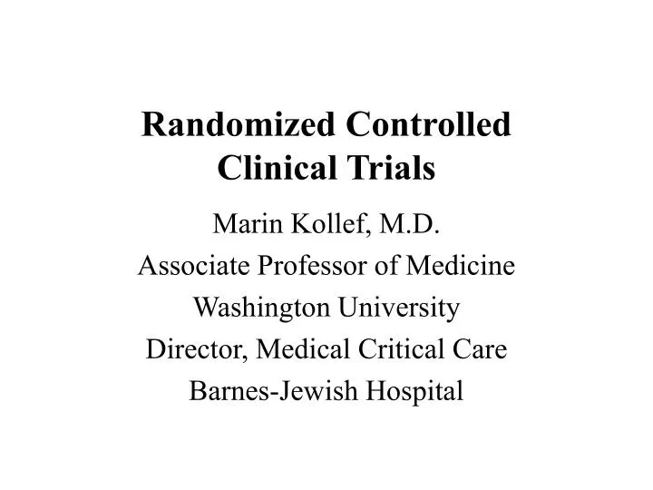 randomized controlled clinical trials n.