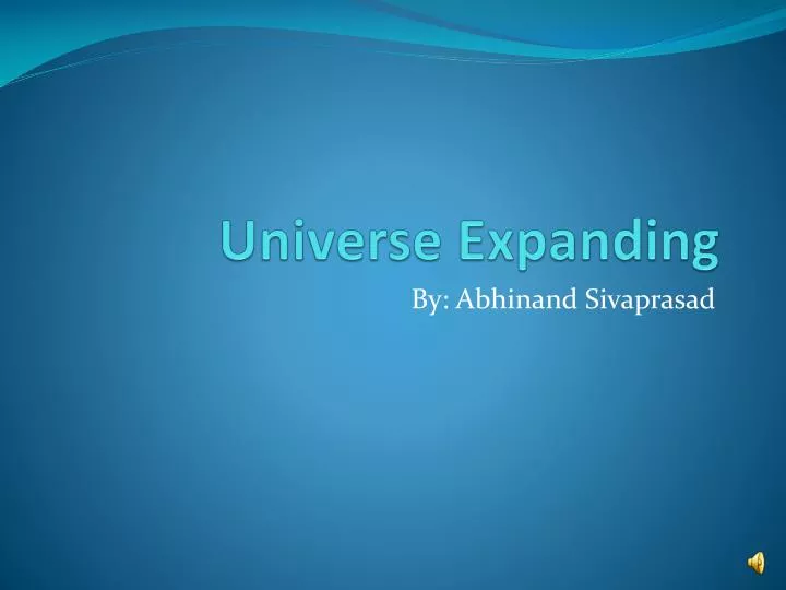 universe expanding n.