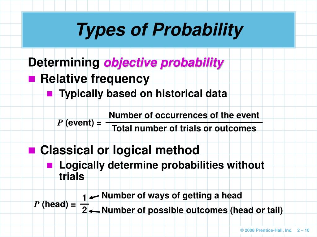 type of probability in research