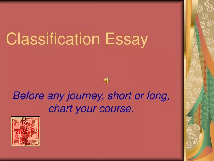 classification essay n.