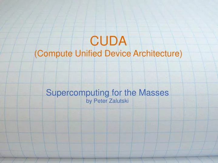 cuda compute unified device architecture n.