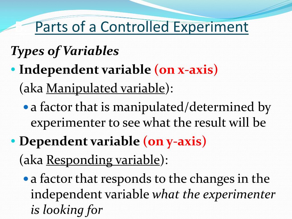 experimental control biology