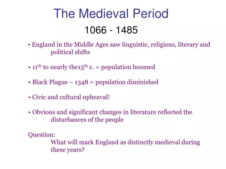 the medieval period in england the medieval period in england