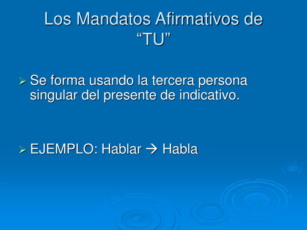 PPT - Los Mandatos Afirmativos de “TU” PowerPoint Presentation, free  download - ID:289526