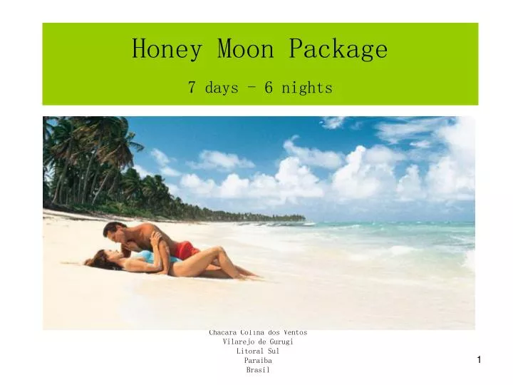 honey moon package 7 days 6 nights n.