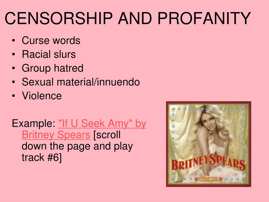 PPT CENSORSHIP IN MUSIC by Ms. Brittany Dorsey PowerPoint