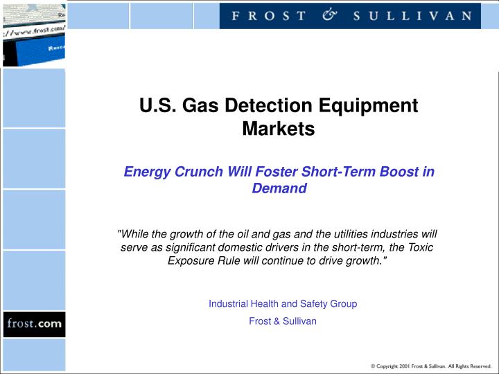 u s gas detection equipment markets energy crunch will foster short term boost in demand n.