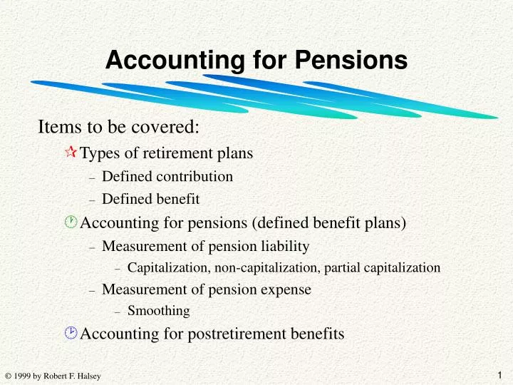 accounting for pensions n.