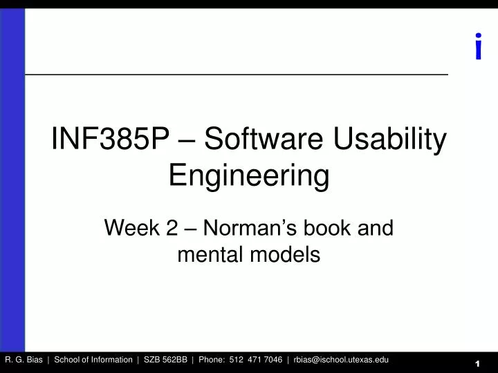 inf385p software usability engineering n.