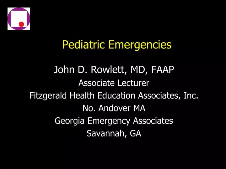 pediatric emergencies n.