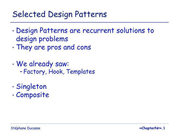PPT Selected Design Patterns PowerPoint Presentation free download PPT Selected Design Patterns PowerPoint Presentation free download