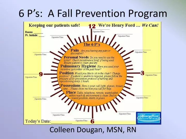 6 p s a fall prevention program n.