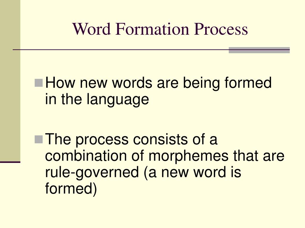 PPT WORD FORMATION PROCESS PowerPoint Presentation Free Download ID 292051