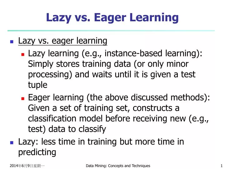 lazy learning algorithm