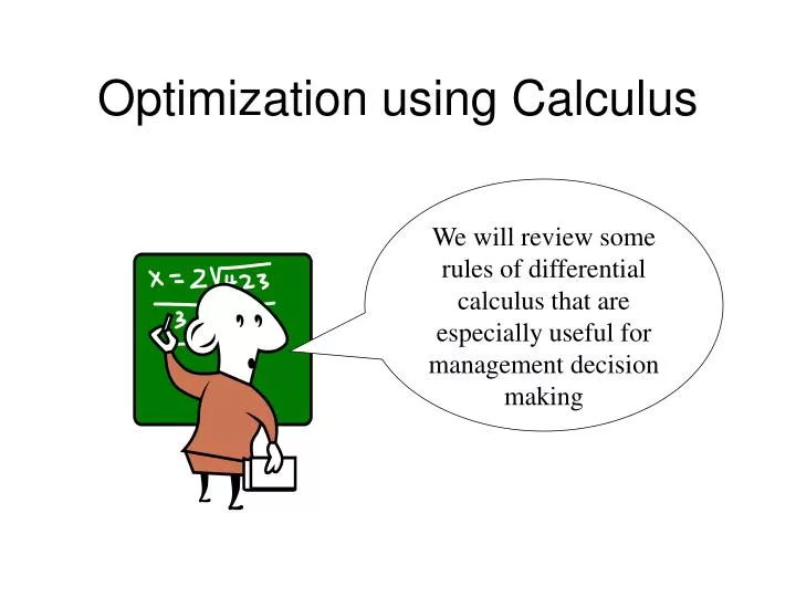 optimization real life examples calculus
