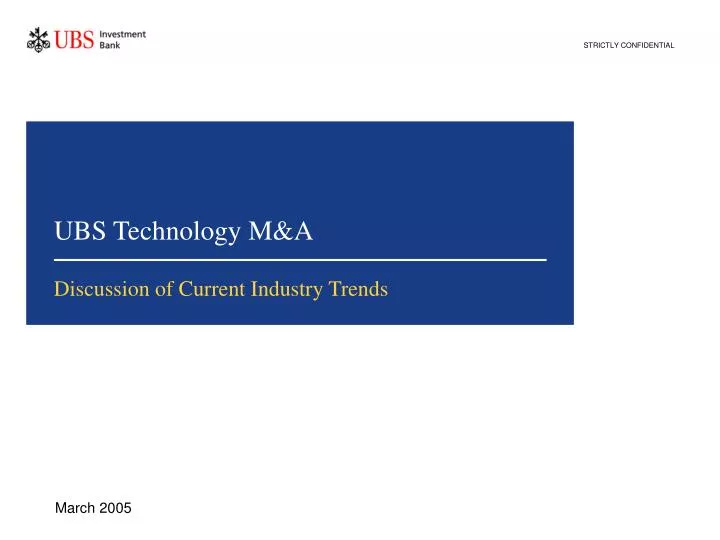PPT UBS Technology M&A PowerPoint Presentation, free download ID29235