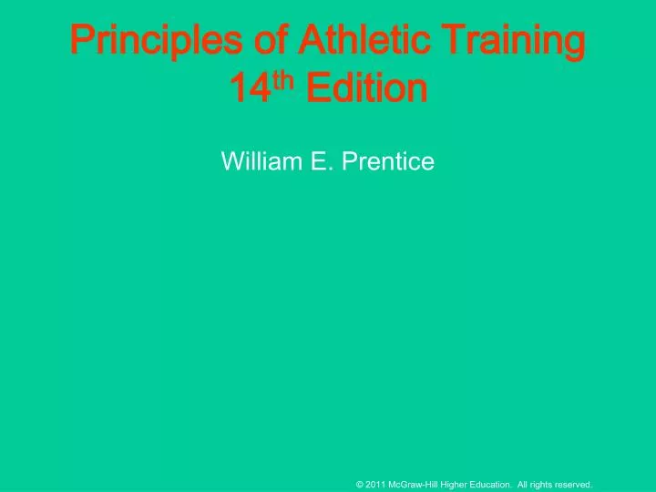 principles of athletic training 14 th edition n.