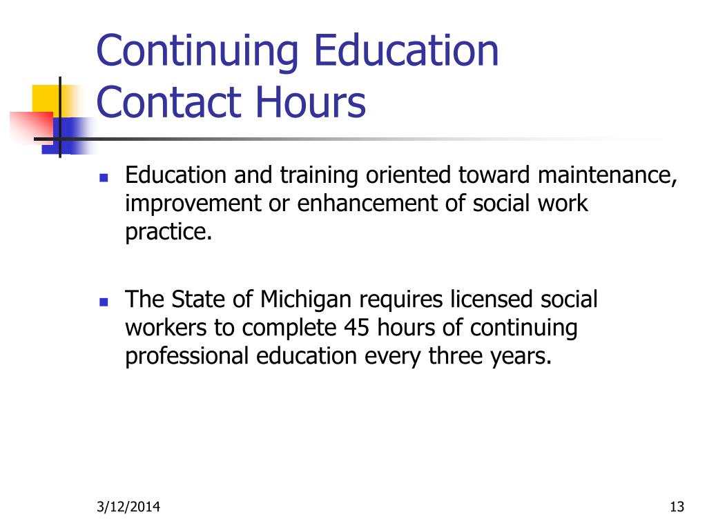 social work continuing education hours