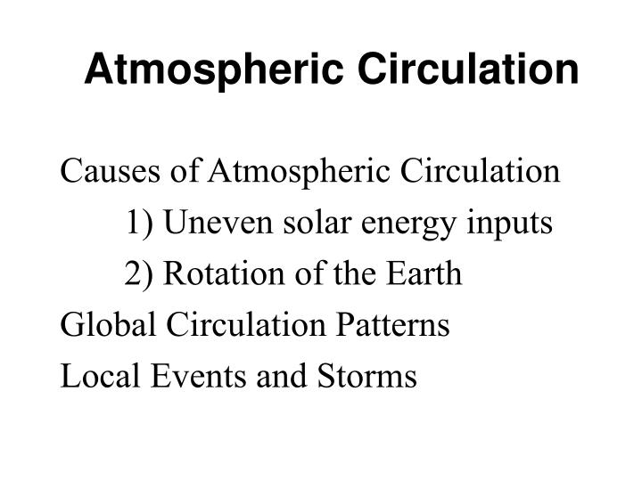 atmospheric circulation n.