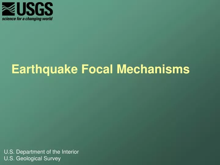 earthquake focal mechanisms n.
