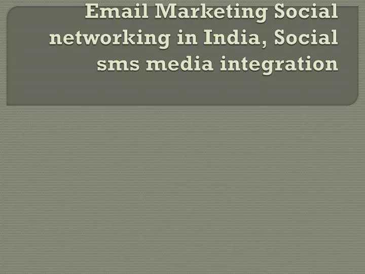 social media integration email marketing social networking in india social sms media integration n.