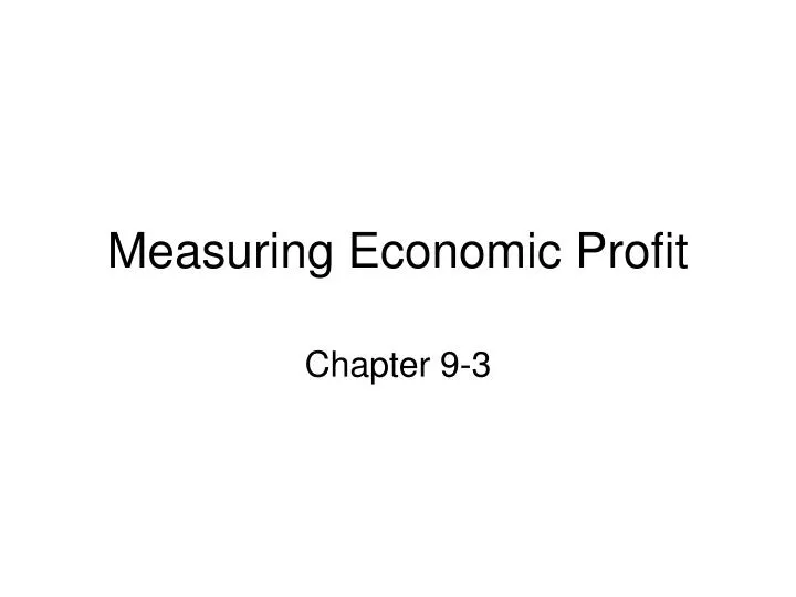 measuring economic profit n.