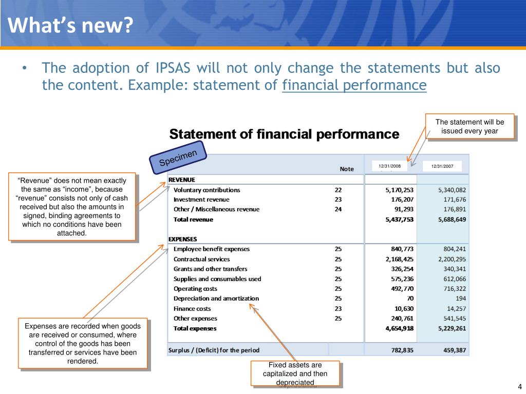 ipsas 1 presentation of financial statements