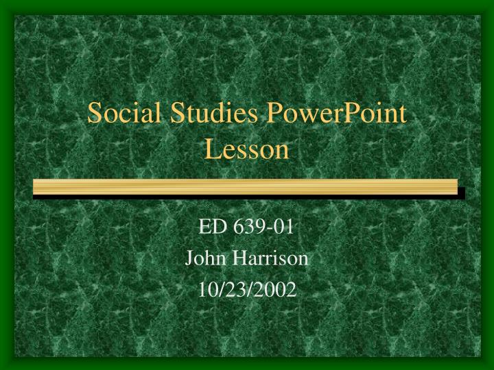ss lesson powerpoint presentation