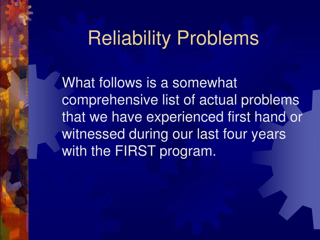 PPT - Drive System Reliability and Trouble shooting April 29, 2006 ...