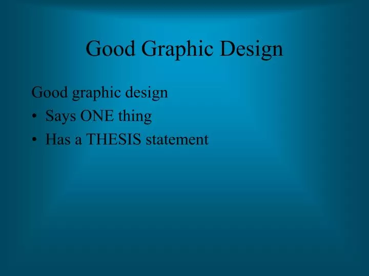 good graphic design n.