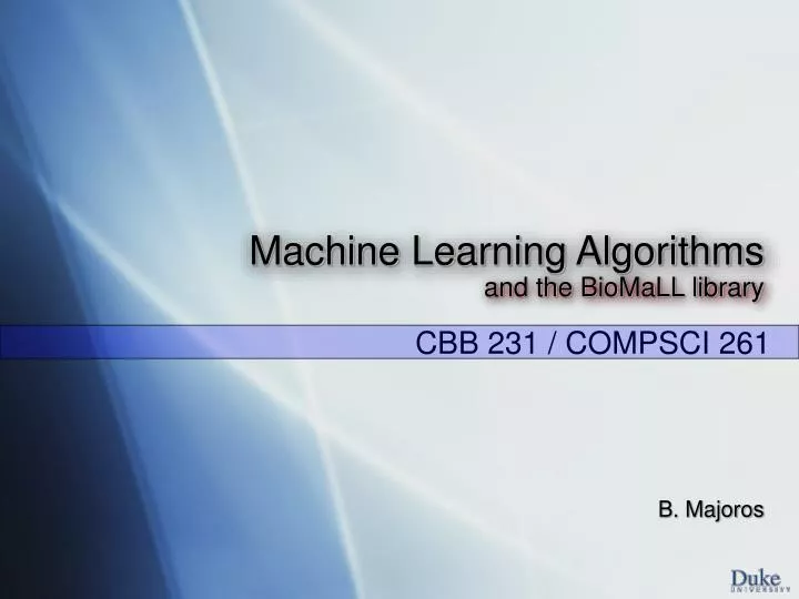 machine learning algorithms n.