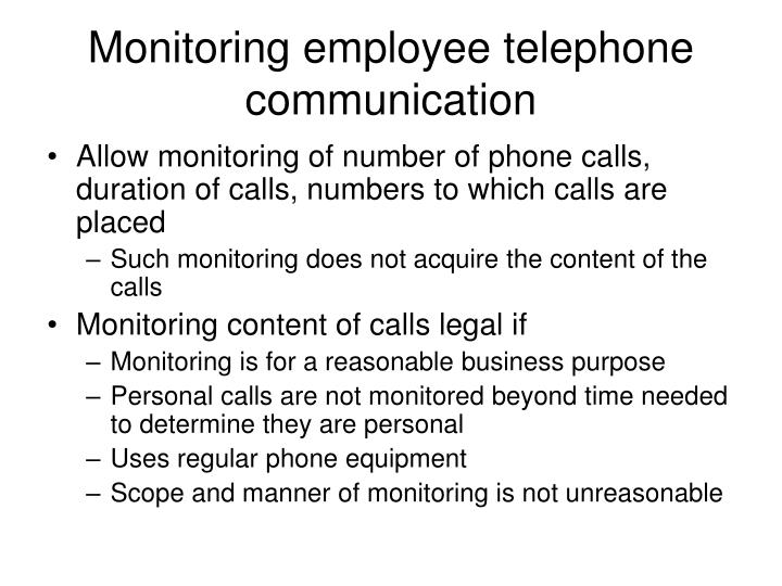 Ppt Monitoring Employee Telephone Communication Powerpoint Presentation Id 294469