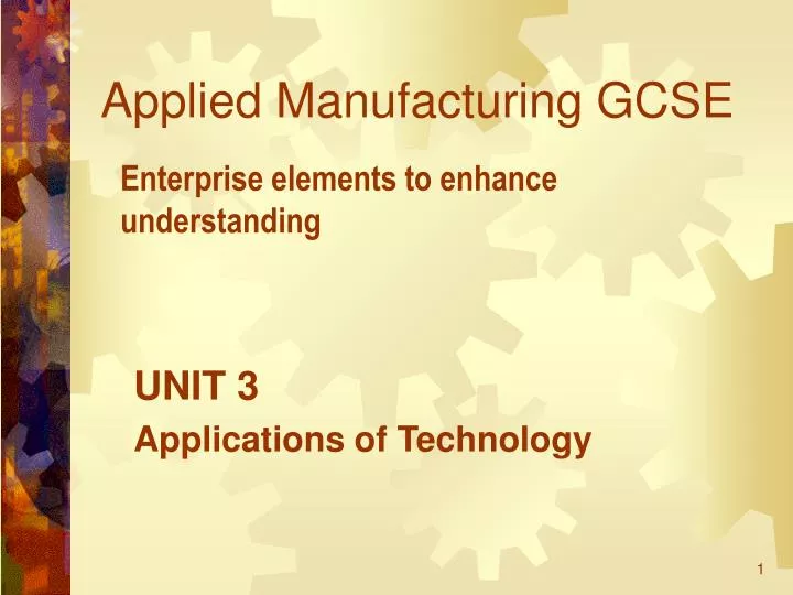 applied manufacturing gcse n.