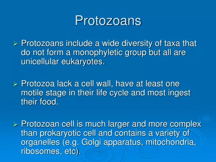 Paraziți protozoici, Parazitele protozoare ppt
