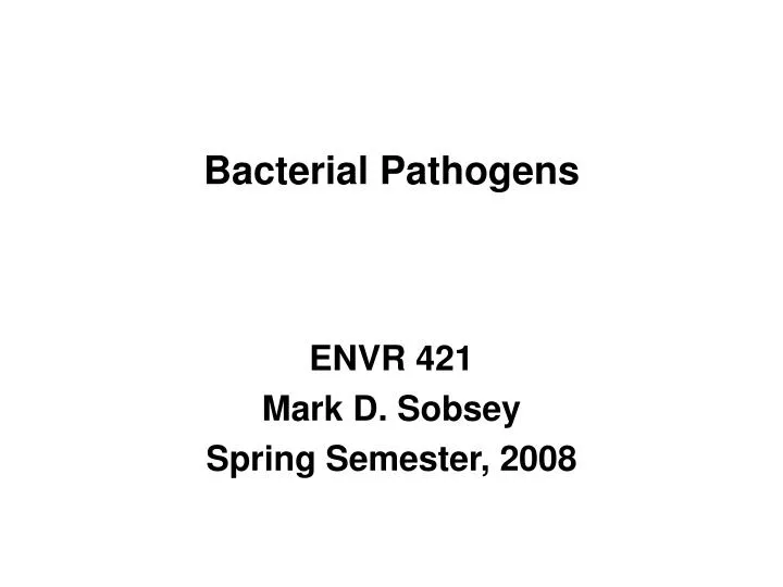 bacterial pathogens n.