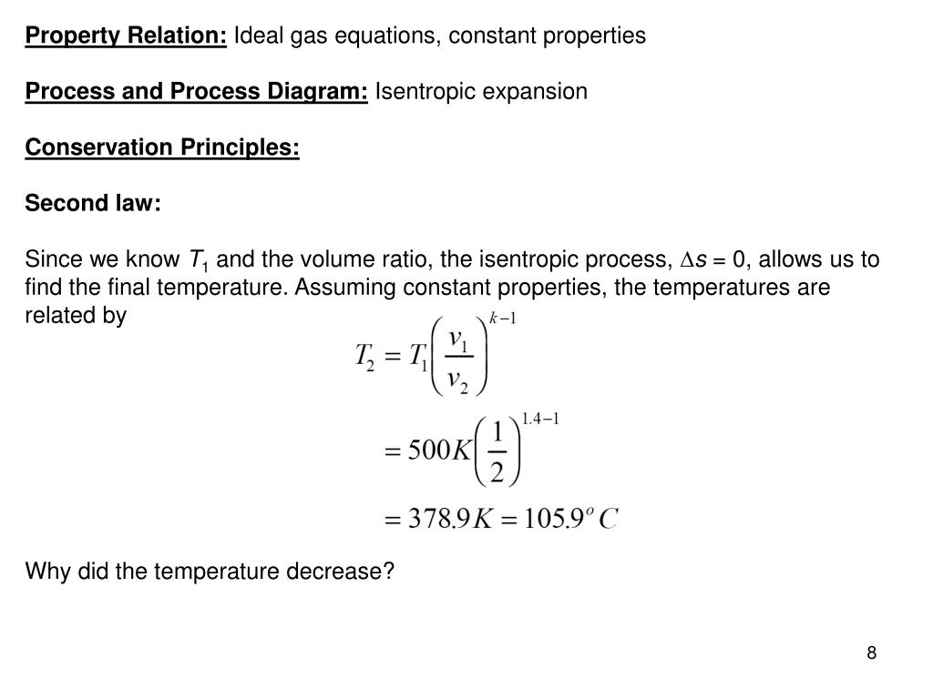 Isentropic Relations Ideal Gas