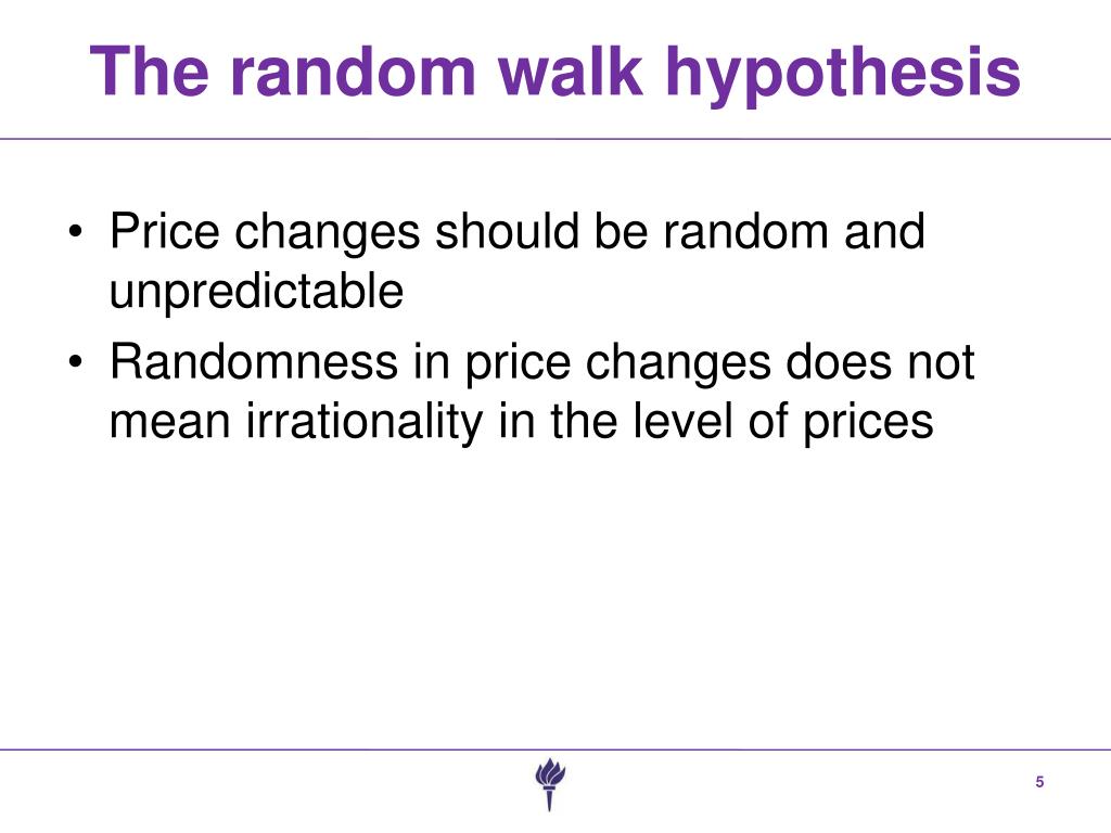 forms of random walk hypothesis